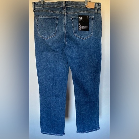 NEW w/TAGS PAIGE Amber Mid Rise Straight Ankle Jeans Women's Size 33 - Picture 5 of 12